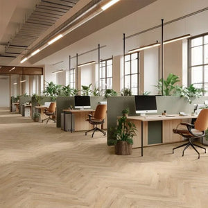 Polyflor Expona Flow PUR Wood Blond Oak 9820 Sheet Vinyl - DCTUK