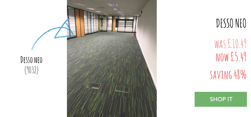 Desso Neo carpet tiles in office fitting service