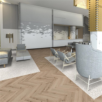 Tarkett Essence 55 Gluedown Primary Oak Light Grey Herringbone 260060006