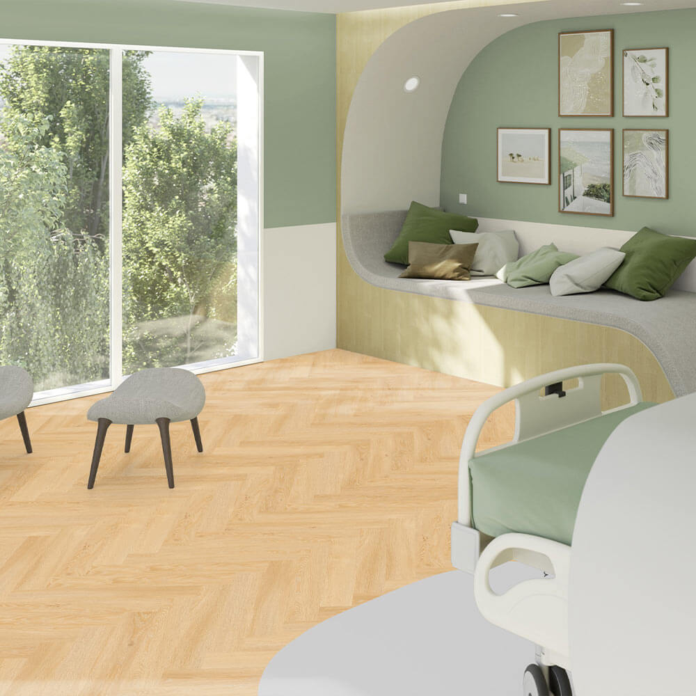 Tarkett Essence 55 Gluedown Cool Oak Classical Herringbone 260060001