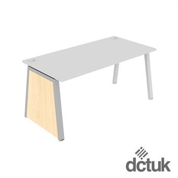 Linnea Single Desk Decorative Slab End & Leg Frame