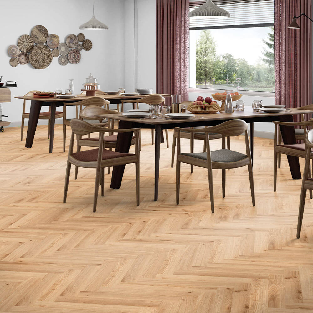 Tarkett Essence 55 Gluedown Primary Oak Light Brown Herringbone 260060005