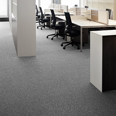 Hopscotch made out of coloured carpet tiles