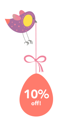 Easter discount bird holding egg