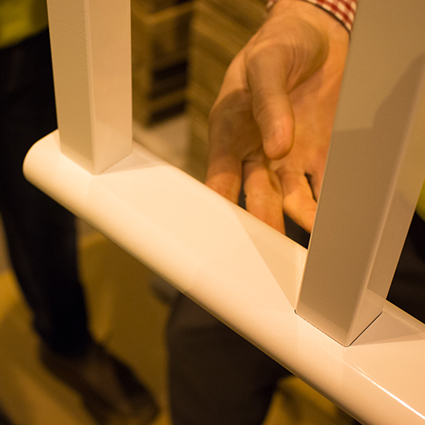 Welded metal office desk