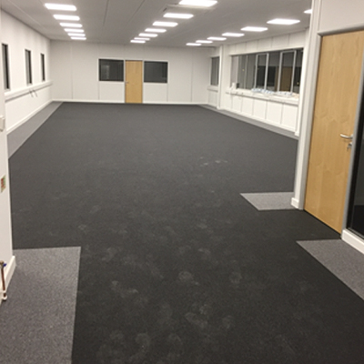 Nouveau Carnival carpet tiles in office fit out project