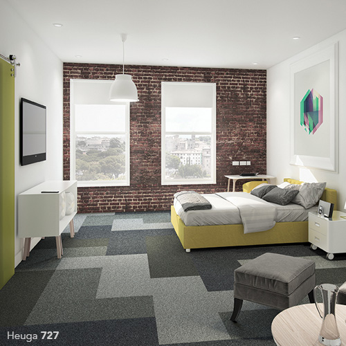 Bare feet on kitchen floor tiles with underfloor heating