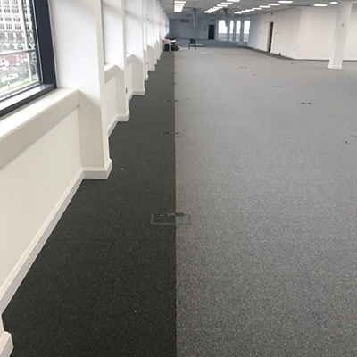 Our Nouveau Essentials commercial carpet tiles in Peel Holdings building Liverpool