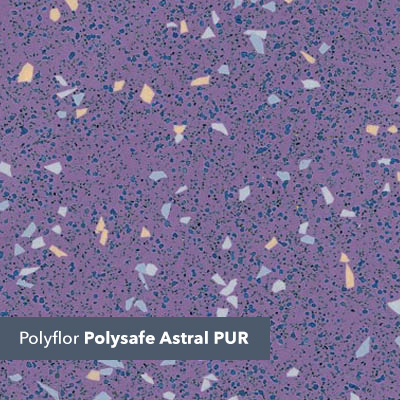 Polyflor Polysafe Astral PUR safety vinyl flooring close up