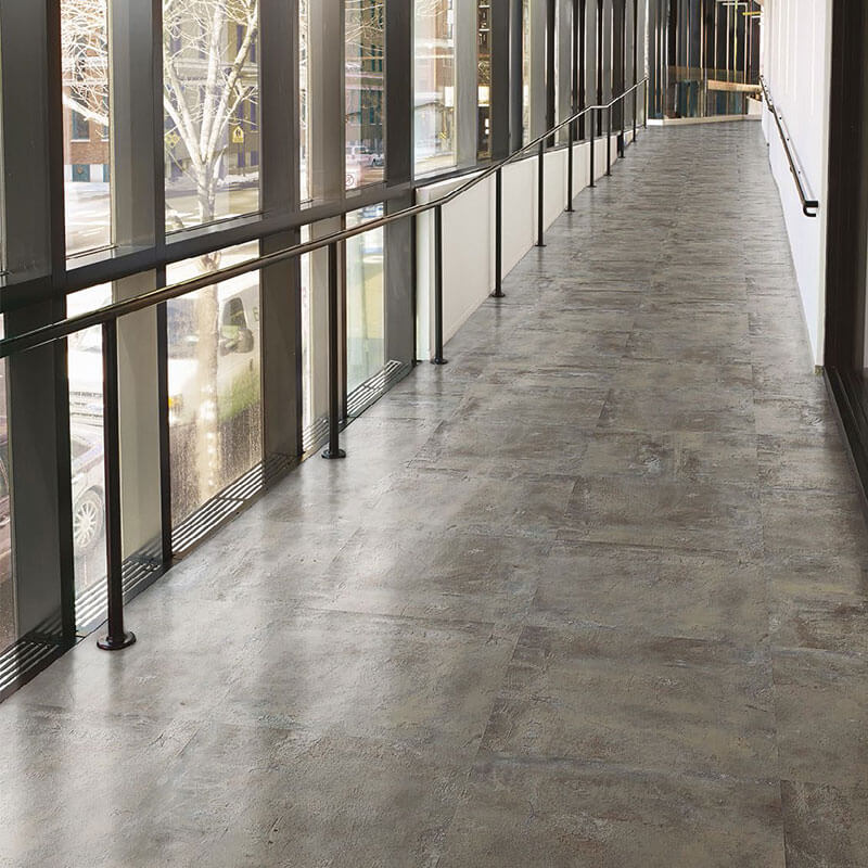 Image of long ramp with textured stone