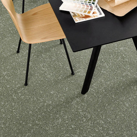 Green carpet tiles