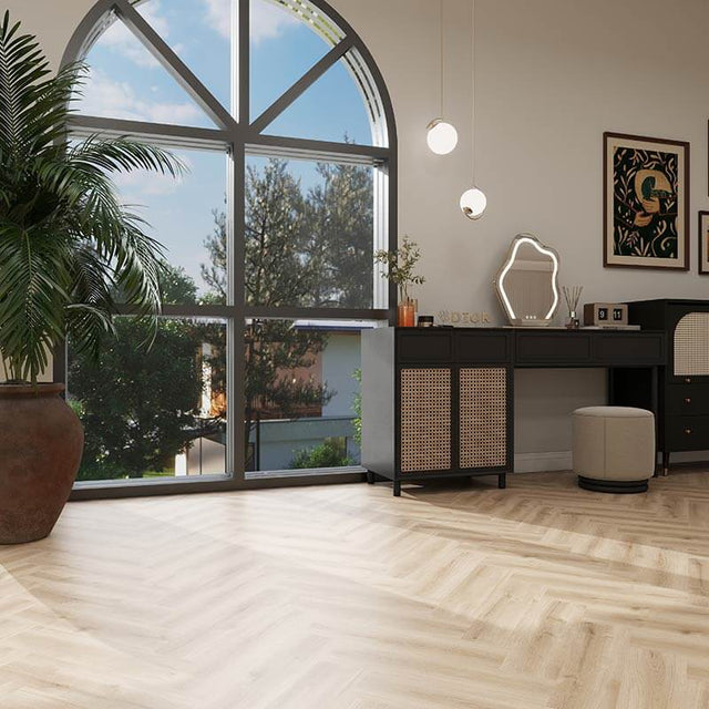 HFLOR New Harmony Tranquillity Gluedown Dusty Beige Oak 7876 LVT
