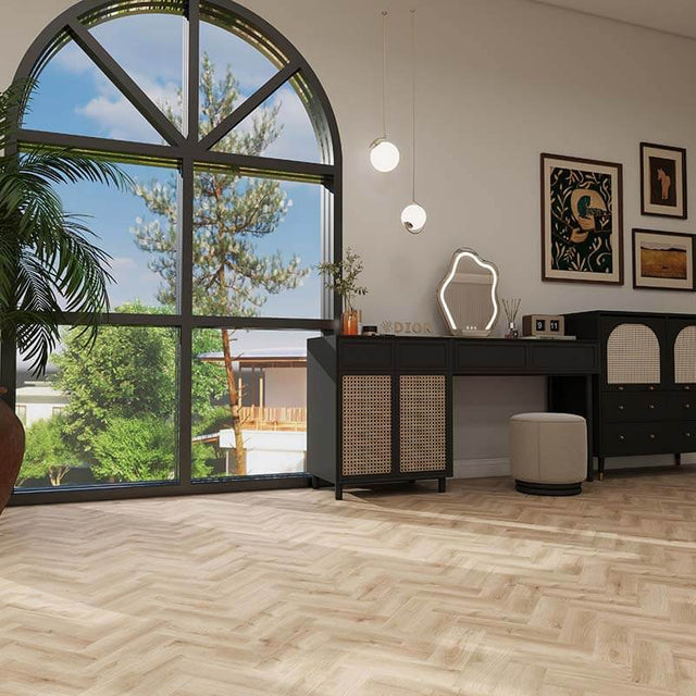HFLOR New Harmony Unity Gluedown Dusty Beige Oak 7876 LVT