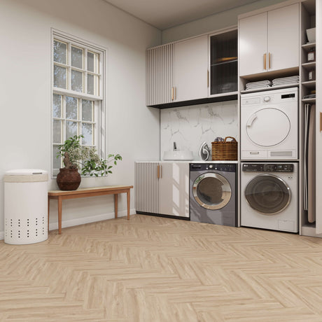 HFLOR New Harmony Tranquillity Gluedown Linen Fiyori Oak 7877 LVT