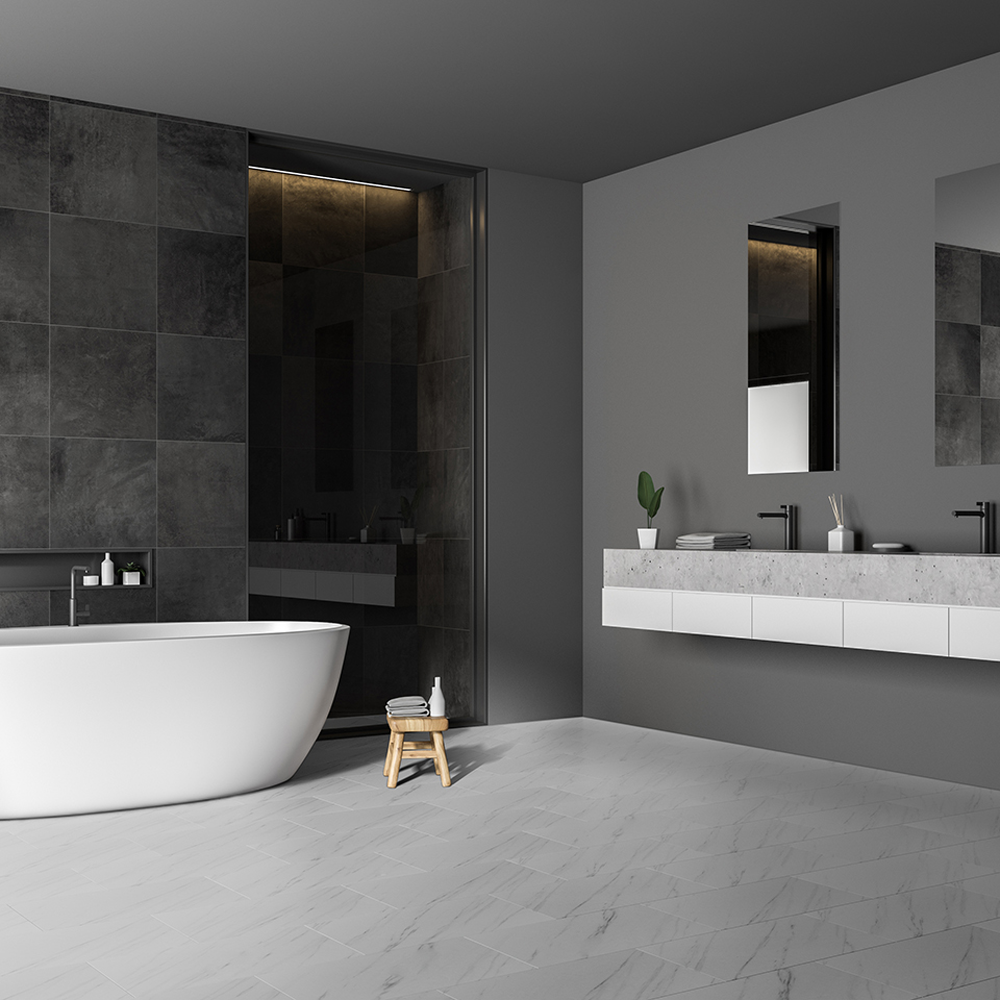 Luvanto Design Gluedown Carrara White 305mm x 610mm