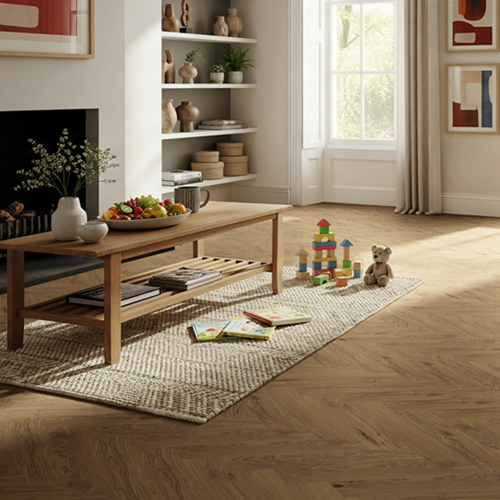 Luvanto Design Herringbone Gluedown Country Oak