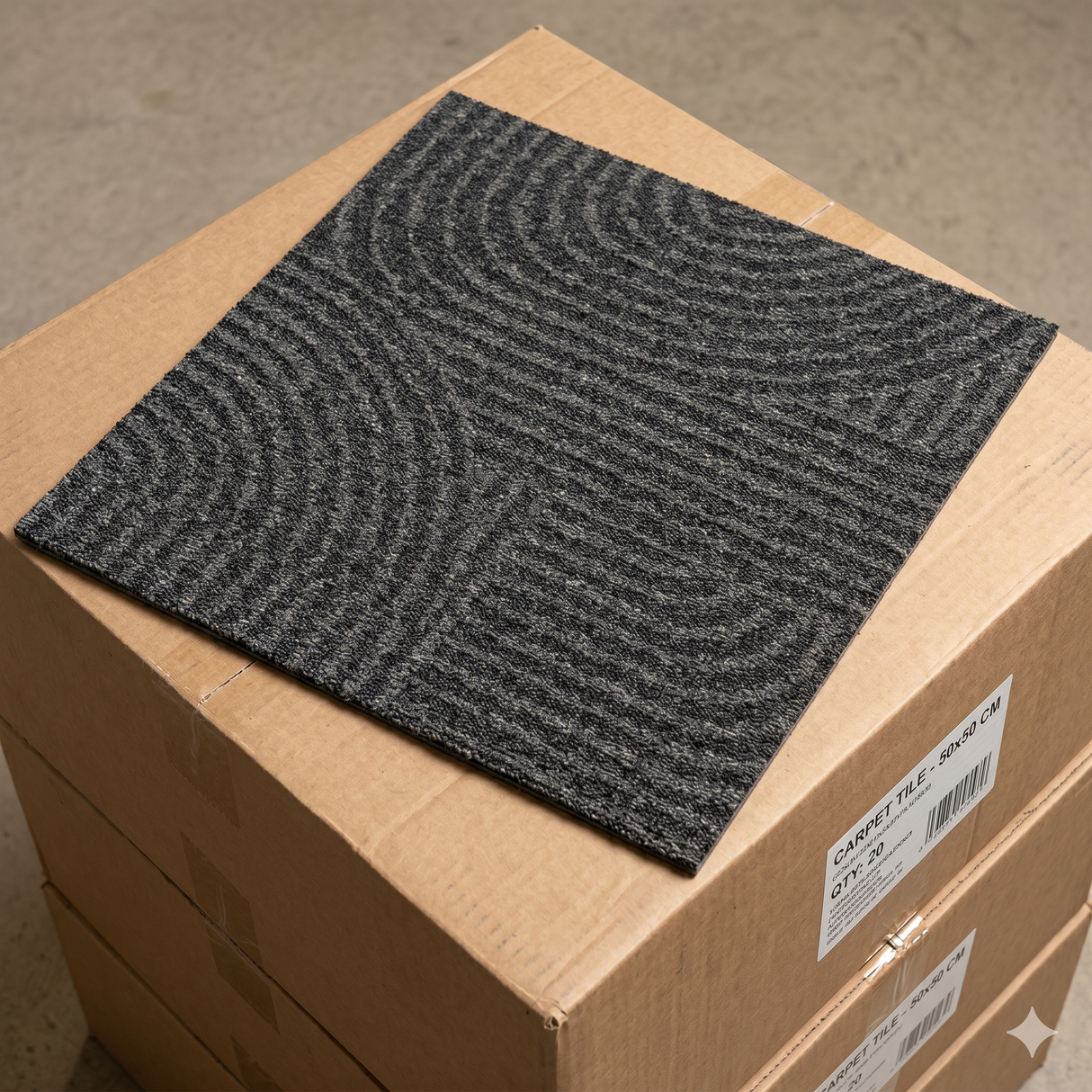 Clearance: Interface Look both ways- step it up - coal- carpet tiles (1 box - 4m2)