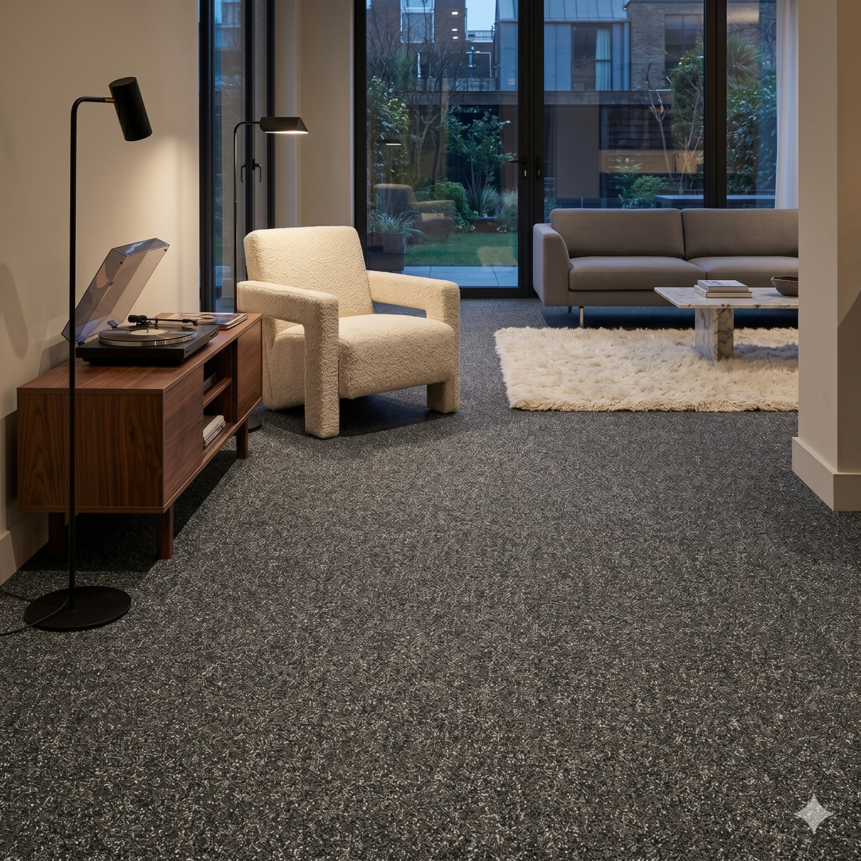 Clearance: Interface Look both ways- step it up - coal- carpet tiles (1 box - 4m2)
