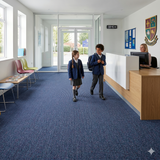 Clearance: Heckmondwike Supacord Blueberry carpet tiles (1 box - 5m2)