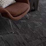Interface Etched & Threaded E612 Carpet Planks Mineral