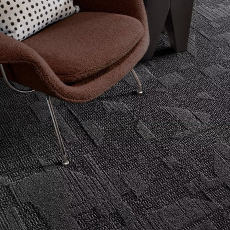 Interface Etched & Threaded E612 Carpet Planks Mineral