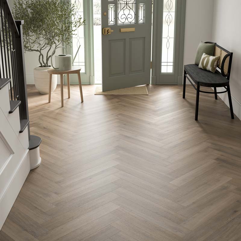 Polyflor Camaro Rigid Core PUR Naked Blond Oak Herringbone RPQ4144