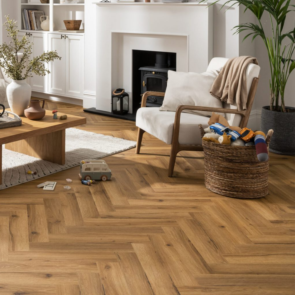 Luvanto Premium Design Gluedown Old English Oak Herringbone