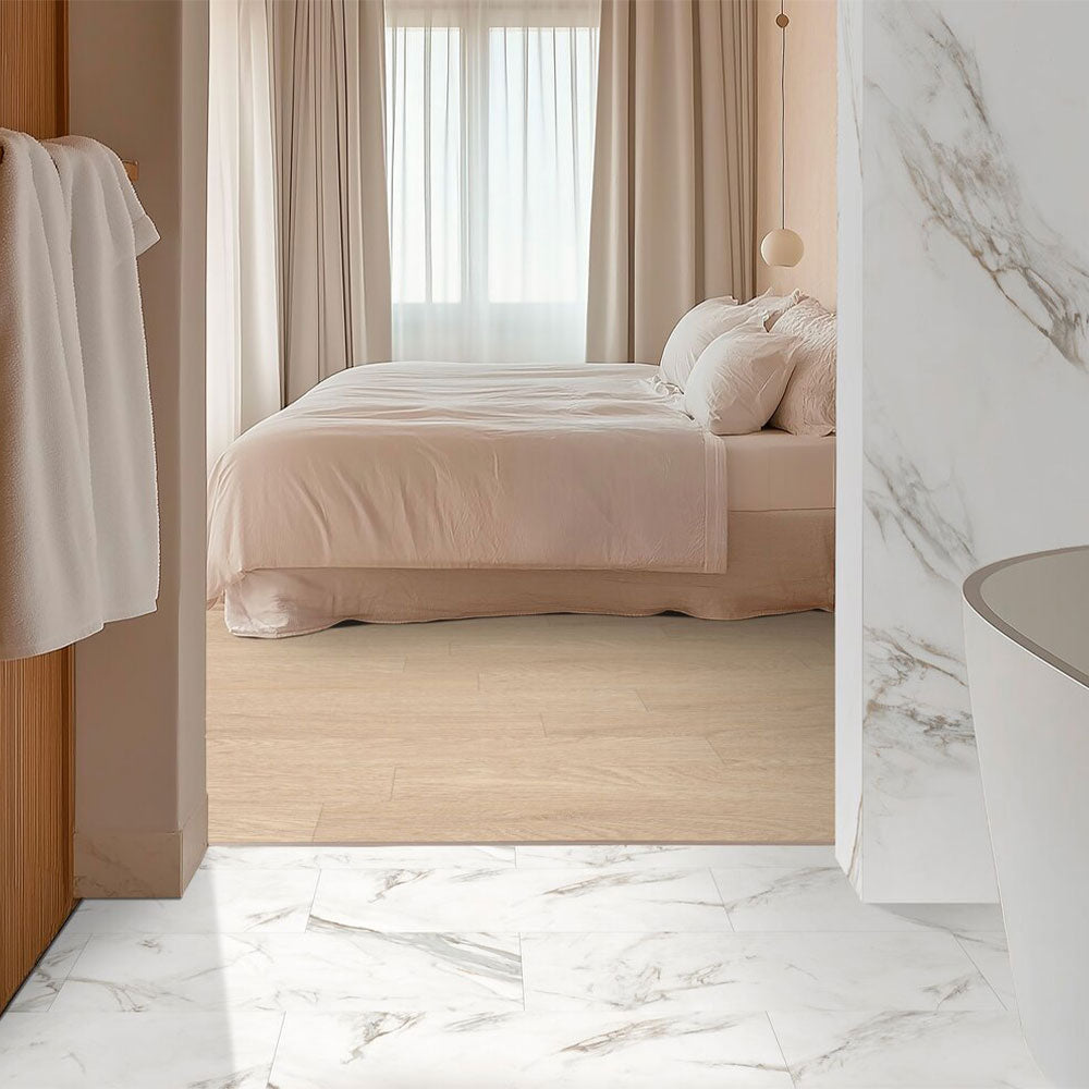 Gerflor Creation 55 Gluedown White Marble 1743