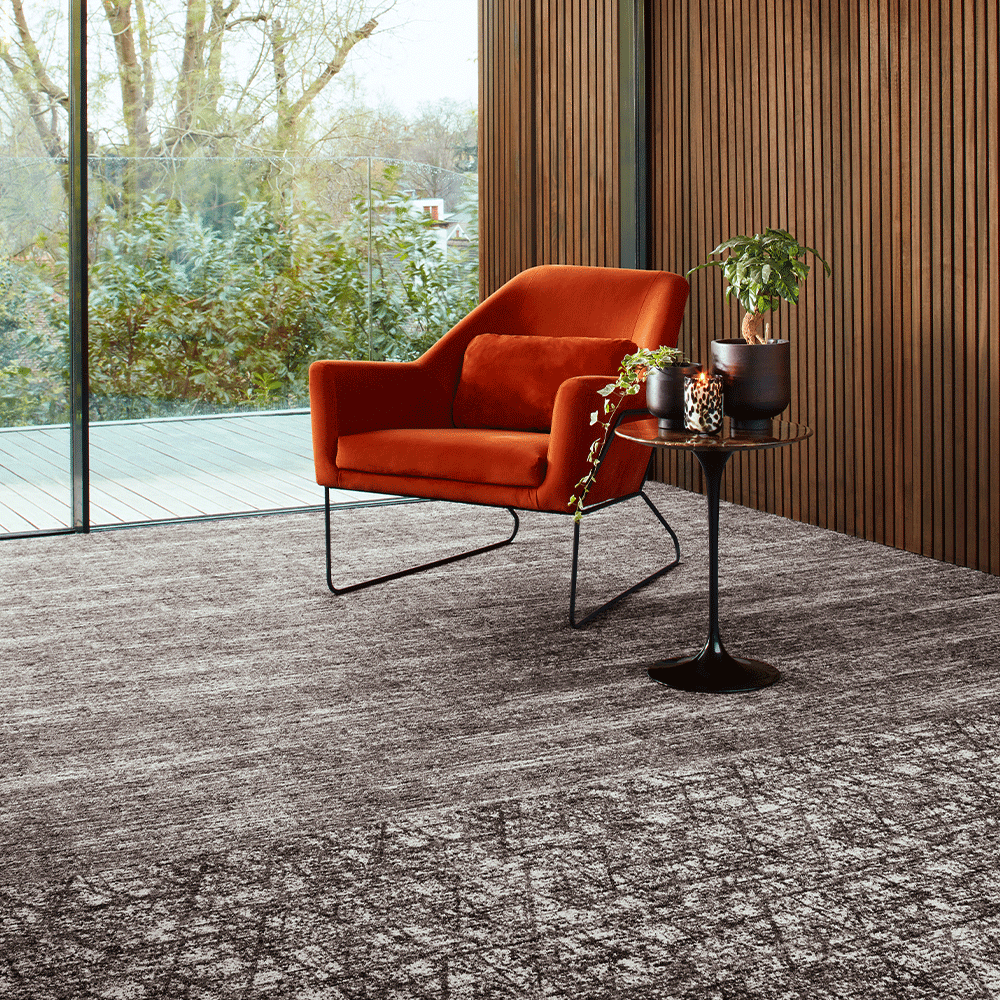 Milliken Modern Movement Crossing Lines Dark Carpet Planks