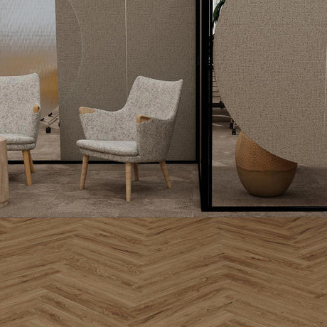 Balsan Elite Gluedown 55 - Ballet Tan Herringbone LVT Gluedown LVT from DCTUK