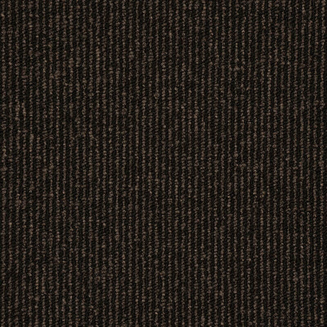 EGE Una Tempo Stripe Ecotrust Dark Brown 067618048 Carpet Tiles - DCTUK