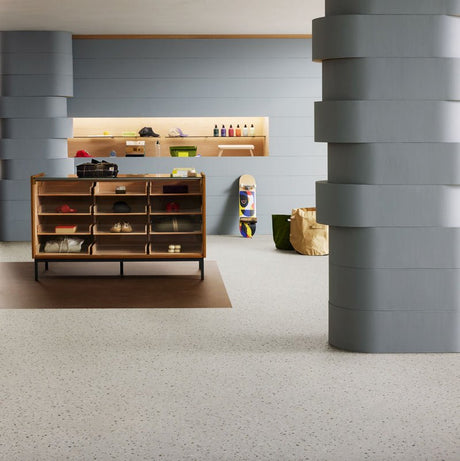 Forbo Eternal Material 13002 Silver Concrete Sheet Vinyl - DCTUK