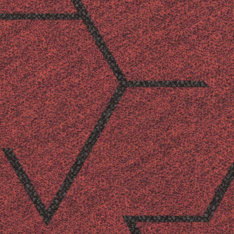 Forbo Flotex Triad Red Carpet Planks - DCTUK