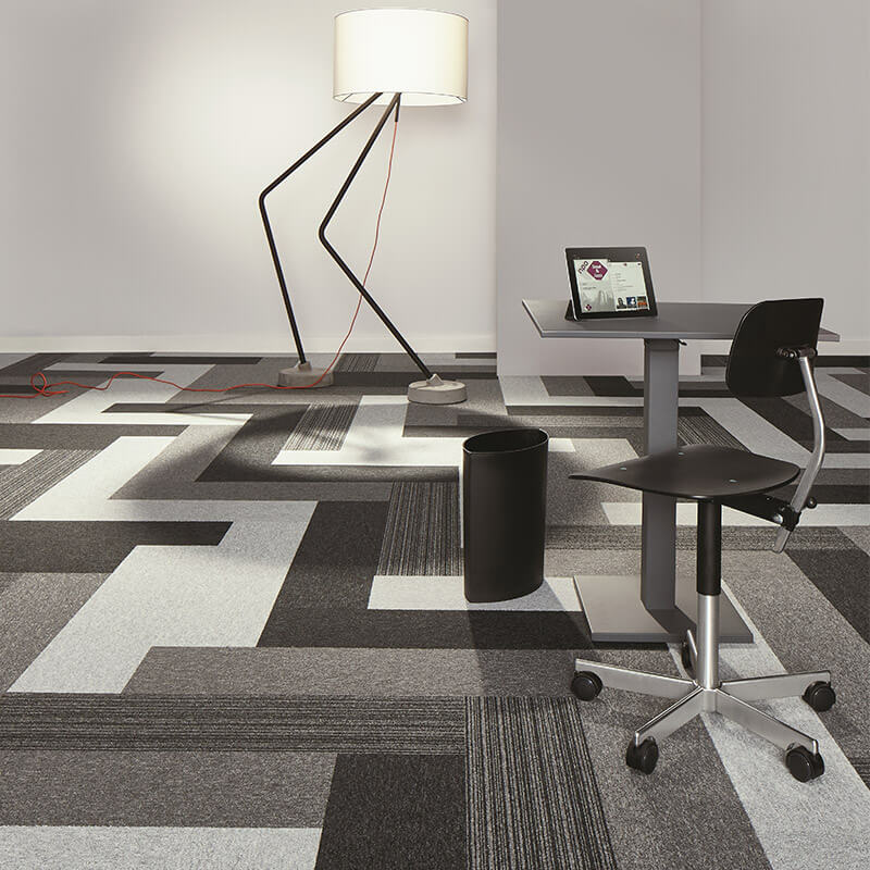 Forbo Tessera Layout & Outline Alloy Carpet Planks - DCTUK