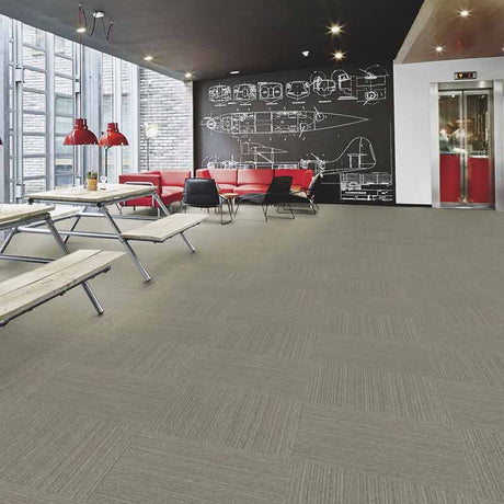 Forbo Tessera Struktur 2 Linear Gra Mane 4400 Carpet Planks - DCTUK