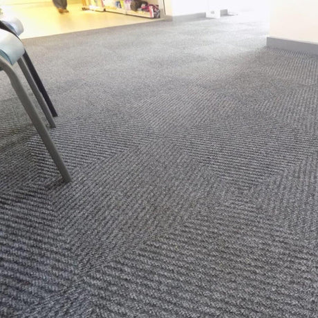 Heckmondwike Dreadnought UB Anthracite Carpet Tiles - DCTUK