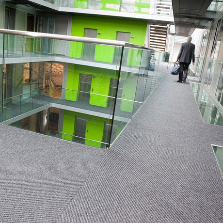 Heckmondwike Dreadnought UB Anthracite Carpet Tiles - DCTUK