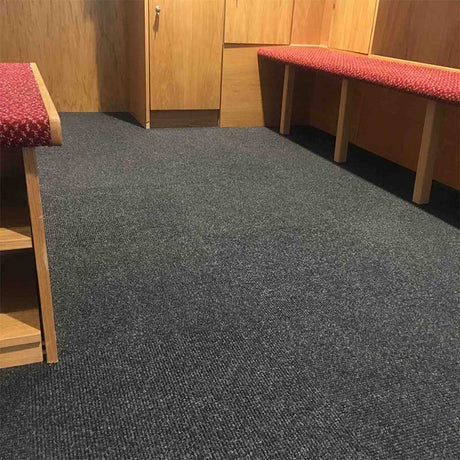 Heckmondwike Zephyr Charcoal Carpet Tiles - DCTUK