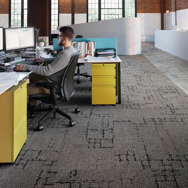 Interface Human Connections - Kerbstone Flint Carpet Tiles - DCTUK
