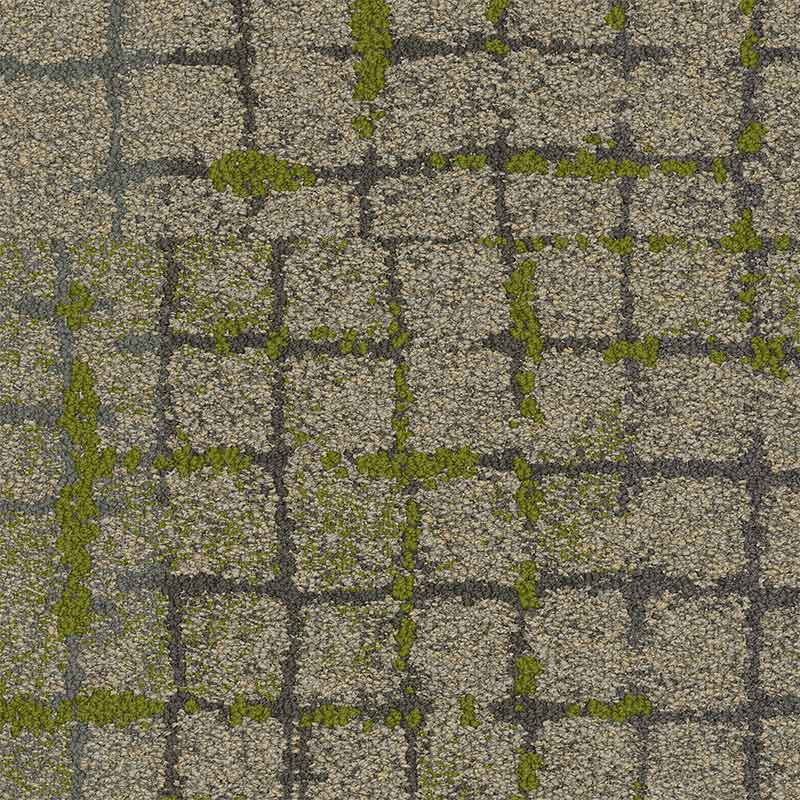 Interface Human Connections - Moss in Stone Granite Edge Carpet Tiles - DCTUK