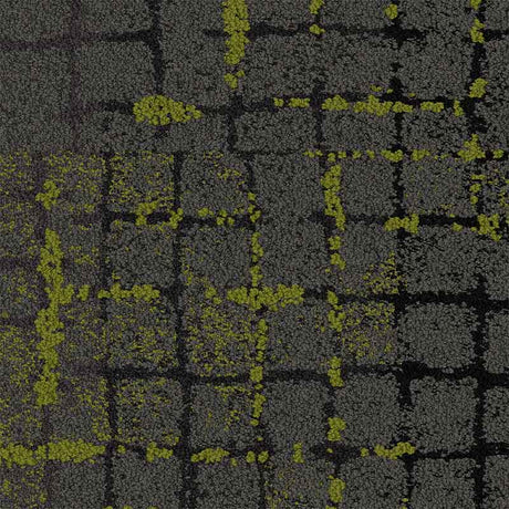 Interface Human Connections - Moss in Stone Onyx Edge Carpet Tiles - DCTUK