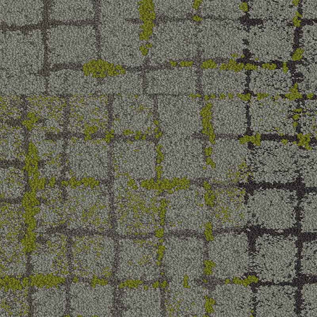 Interface Human Connections - Moss in Stone Slate Edge Carpet Tiles - DCTUK