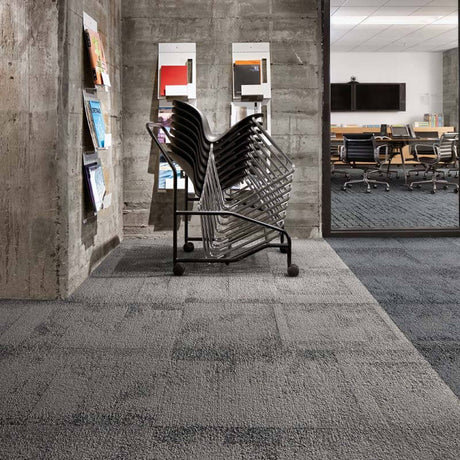 Interface Human Connections - Sett in Stone Flint Carpet Tiles - DCTUK