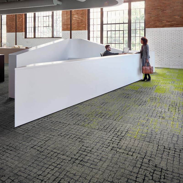Interface Human Connections - Sett in Stone Flint Carpet Tiles - DCTUK
