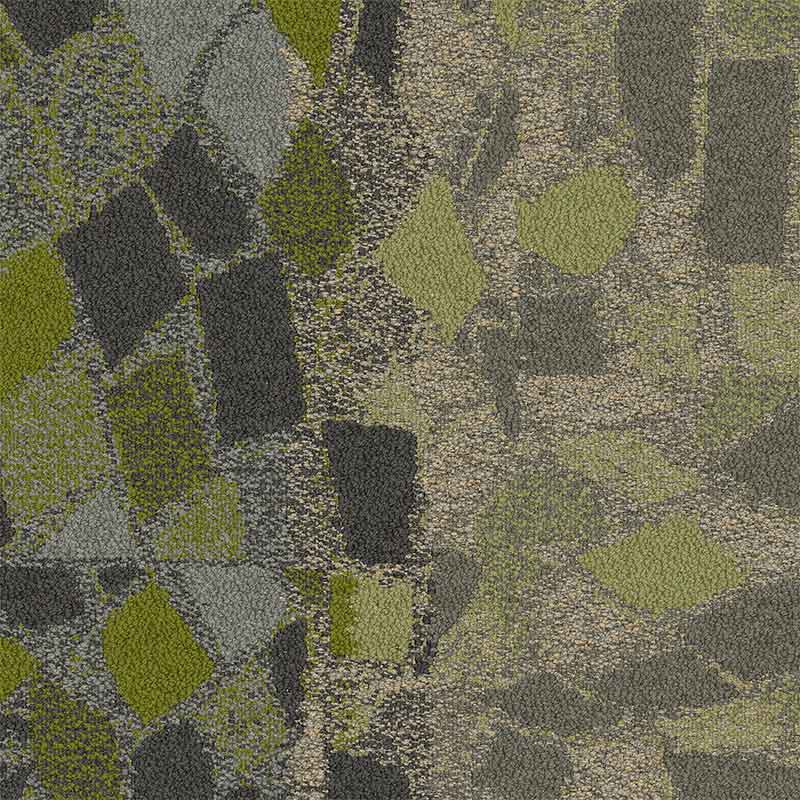 Interface Human Connections - Stone Course Green/Stone Carpet Tiles - DCTUK