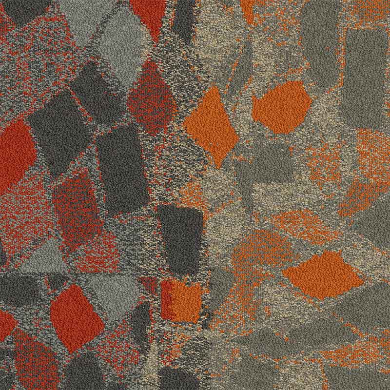Interface Human Connections - Stone Course Orange/Stone Carpet Tiles - DCTUK