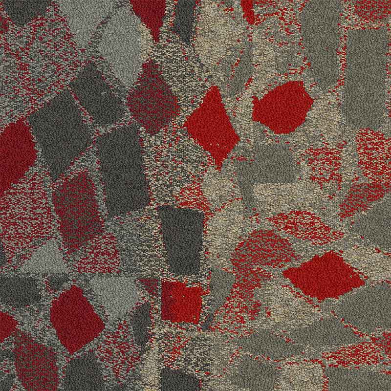 Interface Human Connections - Stone Course Red/Stone Carpet Tiles - DCTUK