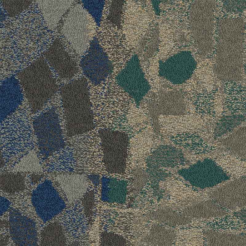 Interface Human Connections - Stone Course Teal/Stone Carpet Tiles - DCTUK