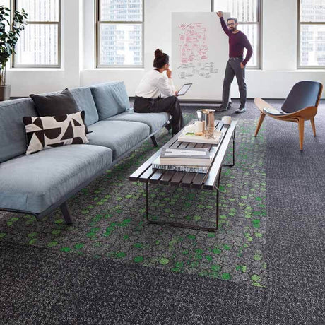 Interface NY - LON Streets Broome Street Black Glass Carpet Tiles - DCTUK