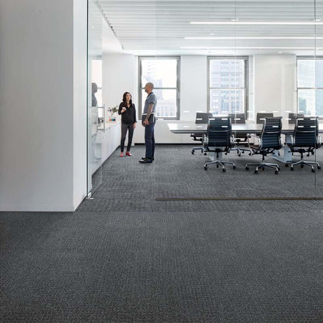 Interface NY - LON Streets Mercer Street Black Circle Carpet Tiles - DCTUK
